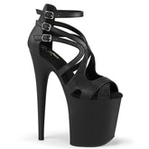 8 Inch Heel FLAMINGO-877 Black Pu